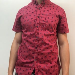 Fun men button down patterned shirt